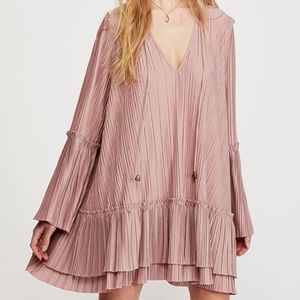 Free People Can't Help It Mini Dress-Pink Clay